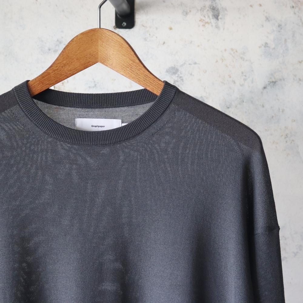 Graphpaper High Gauge L/S Oversized Crew Neck Knit - DIMPLE