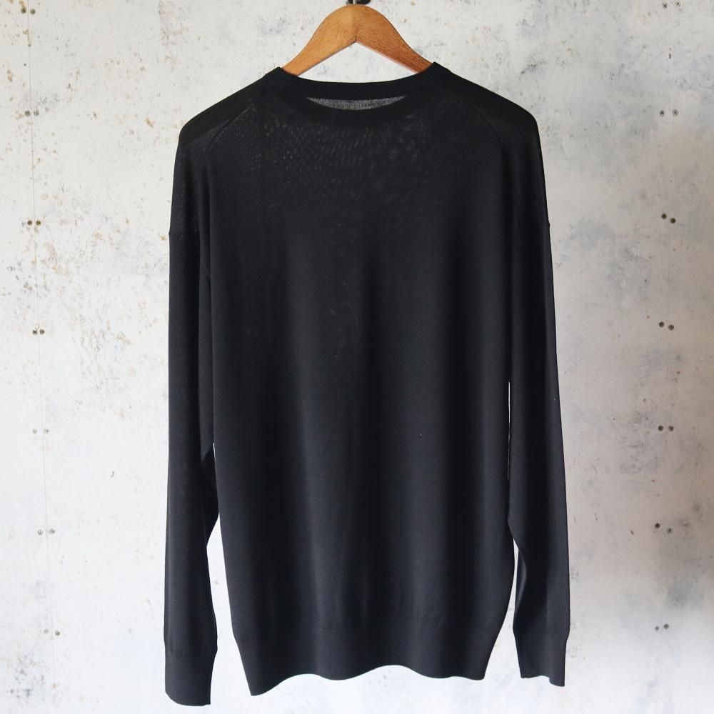 Graphpaper High Gauge L/S Oversized Crew Neck Knit - DIMPLE