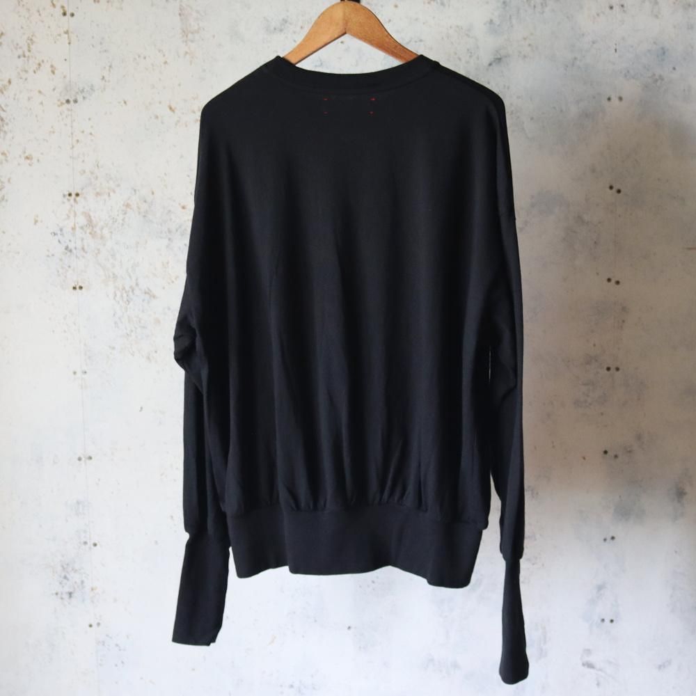 トップス 25aw barbell object bo top loose BLACK barbell object bo top - DIMPLE