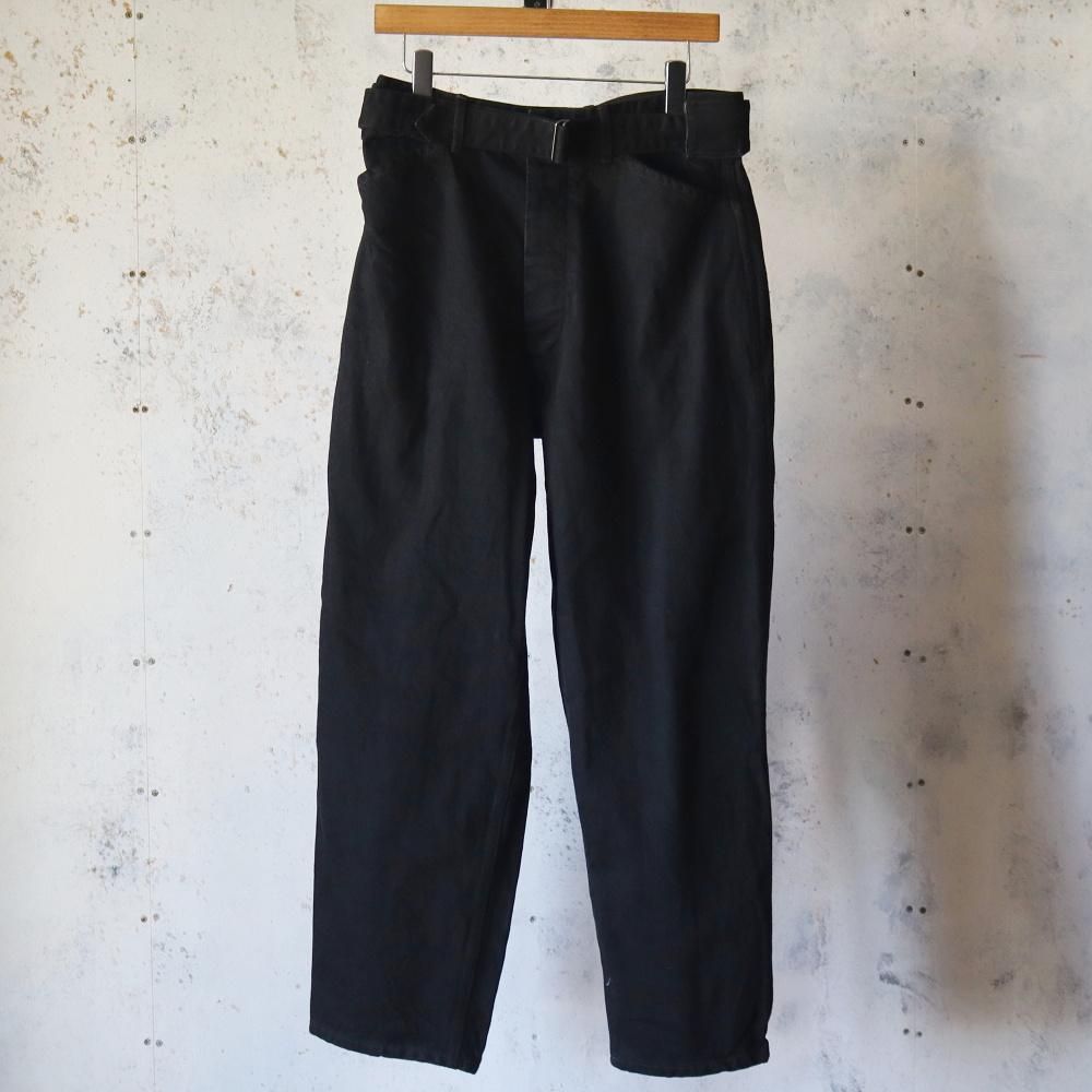 25SS COMOLI デニム ベルテッドパンツ BLACK 4 COMOLI (コモリ) デニム ベルテッドパンツ