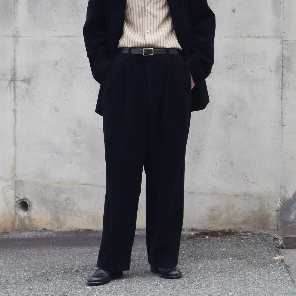 A.PRESSE  Wool Corduroy Wide Tapered Trousers