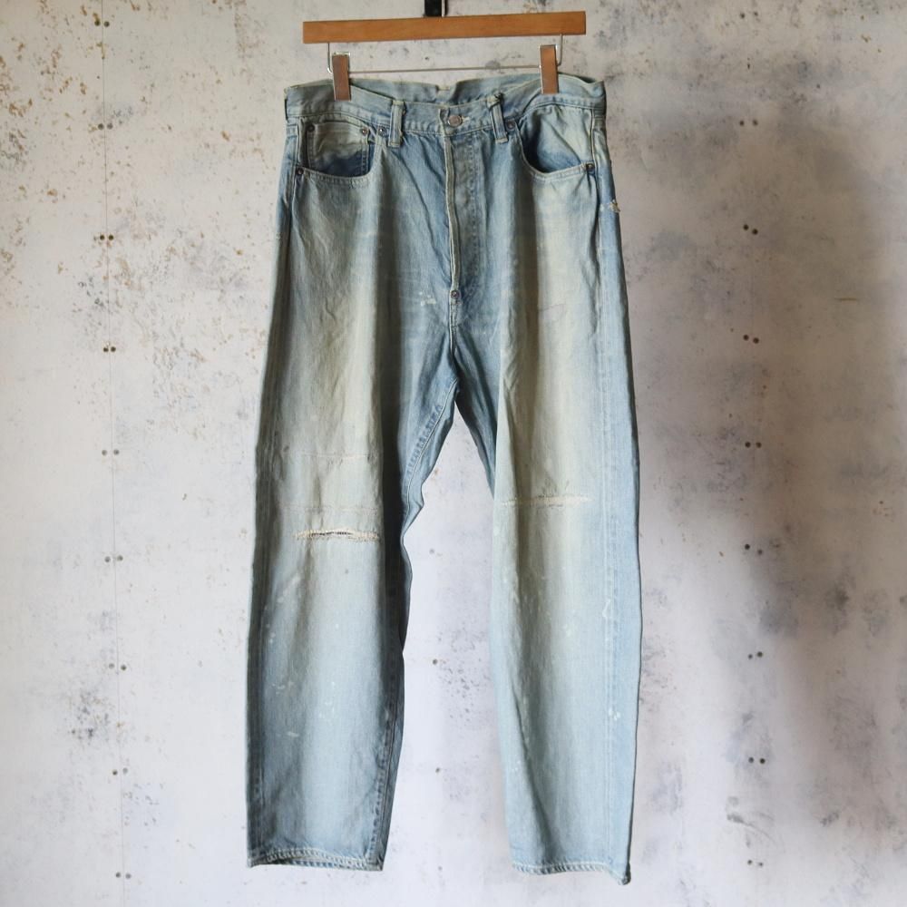 A.PRESSE No.37 Washed Wide Denim Pants - DIMPLE