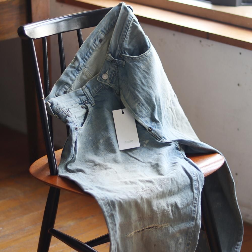A.PRESSE  No.37 Washed Wide Denim Pants