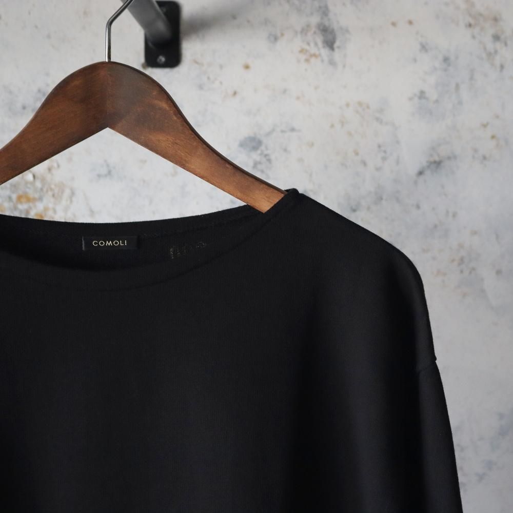 comoli 25aw コットンボートネック BLACK 3