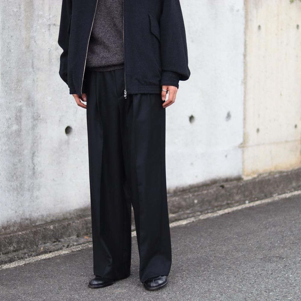 ssstein  WOOL FLANNEL LONG WIDE TROUSERS
