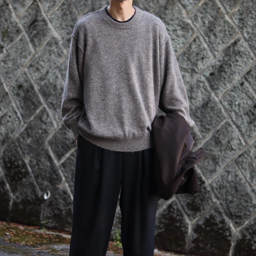 ssstein  WOOL/ALPACA KNIT CREW NECK LS