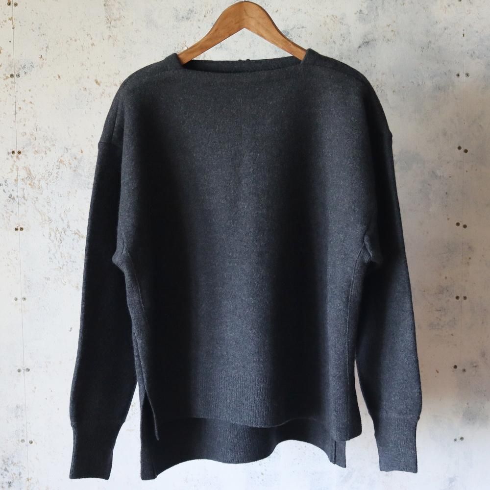 ssstein   EXTRA FINE WOOL KNIT BOAT NECK LS