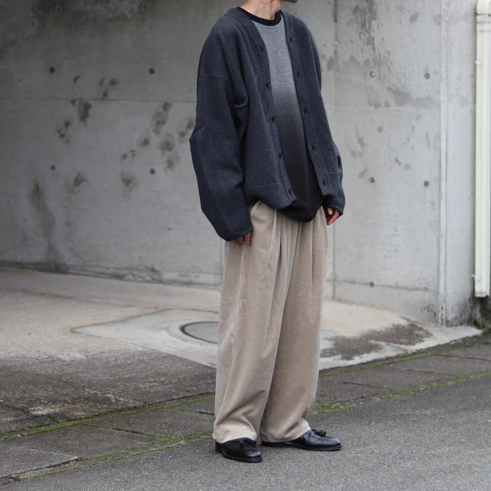 ssstein EXTRA FINE WOOL KNIT TUCKED CARDIGAN - DIMPLE