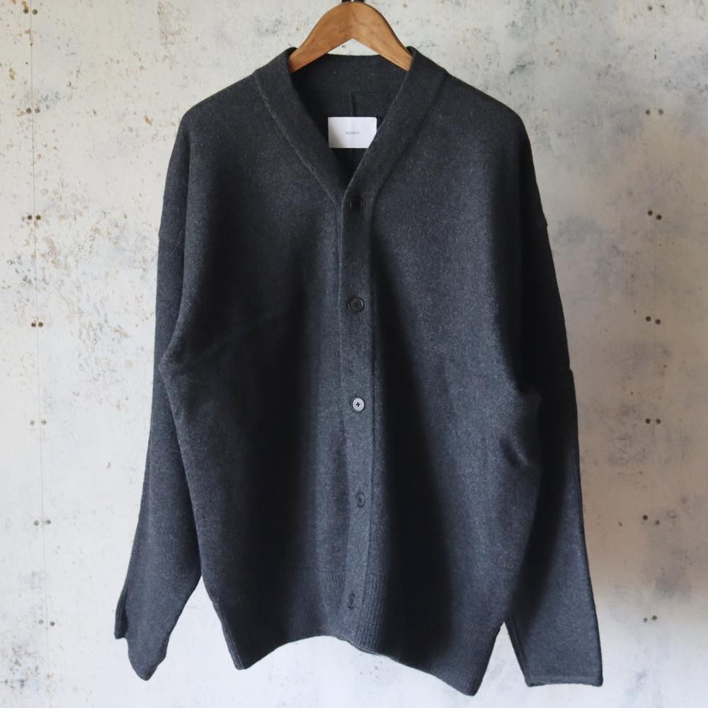 ssstein EXTRA FINE WOOL KNIT TUCKED CARDIGAN - DIMPLE