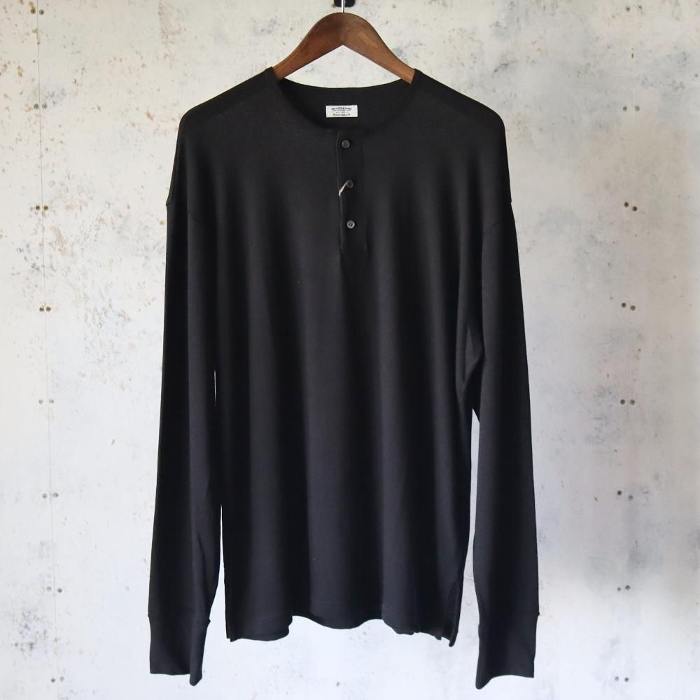 MAATEE&SONS L/S HENRY NECK TEE - DIMPLE