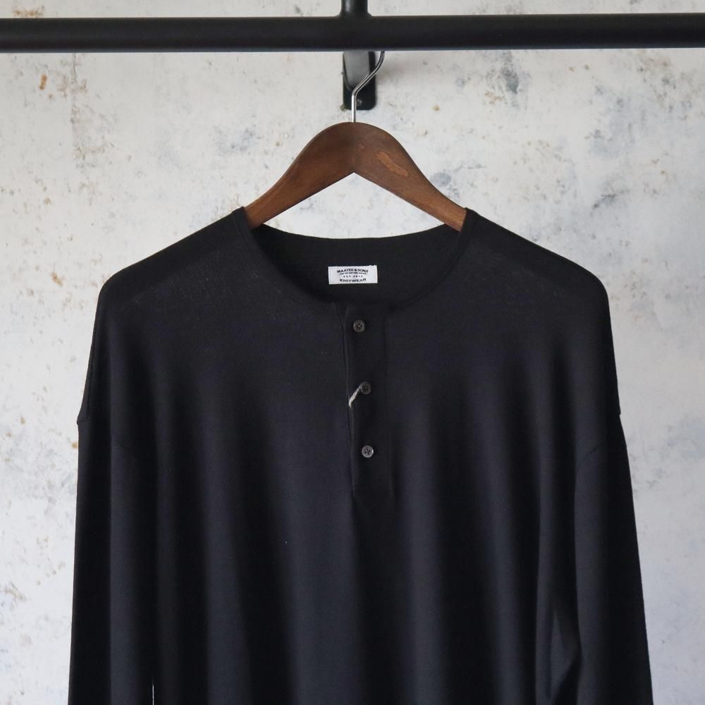 MAATEE&SONS L/S HENRY NECK TEE サイズ2 MAATEE&SONS L/S HENRY NECK TEE - DIMPLE