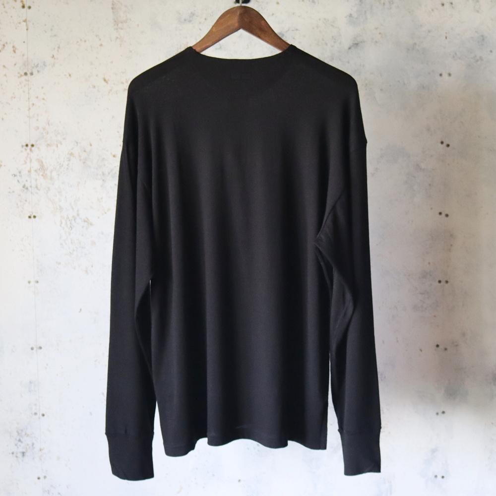 MAATEE&SONS L/S HENRY NECK TEE - DIMPLE