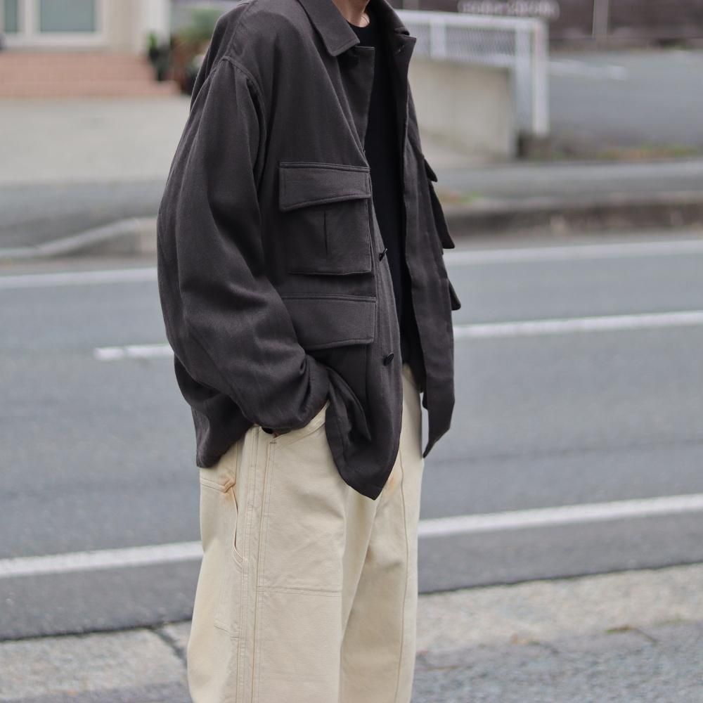 ULTERIOR  WASHED W/R CASH TWILL MIL-JKT