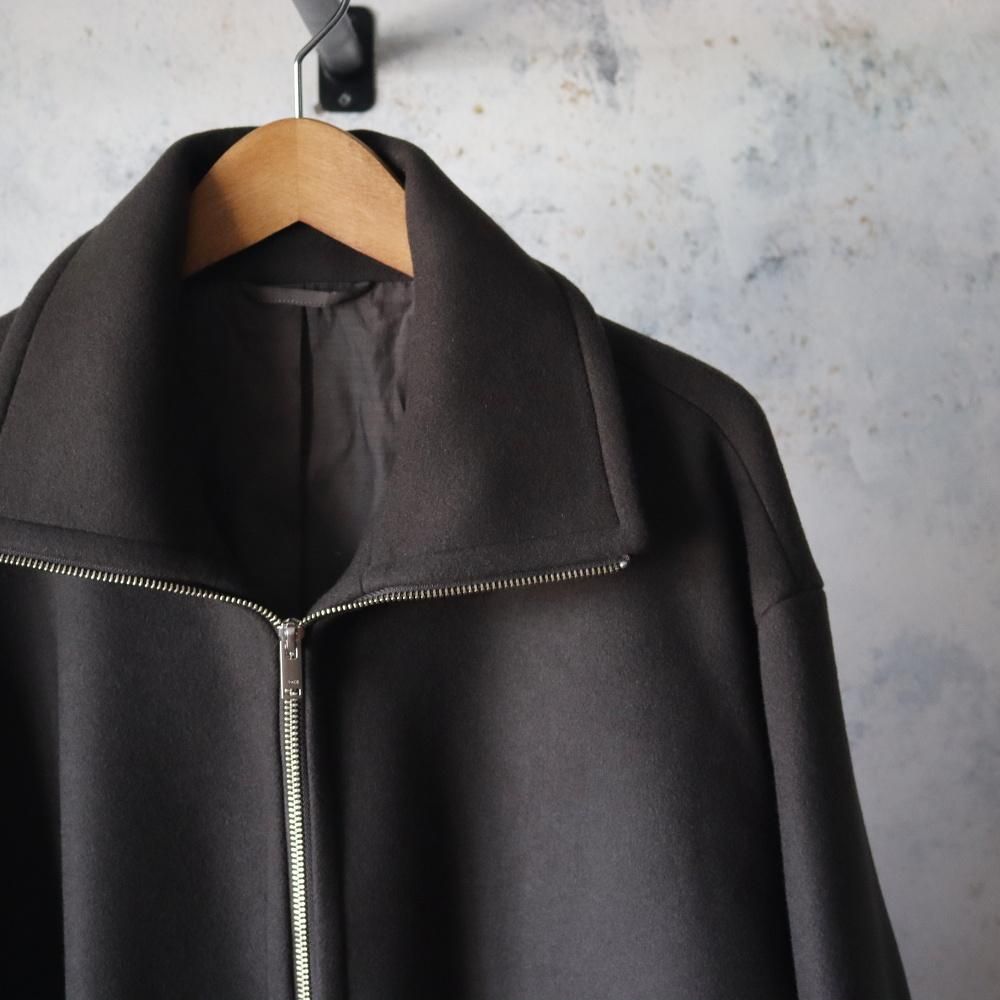 YOKE Melton Stand Collar Zip Blouson - DIMPLE
