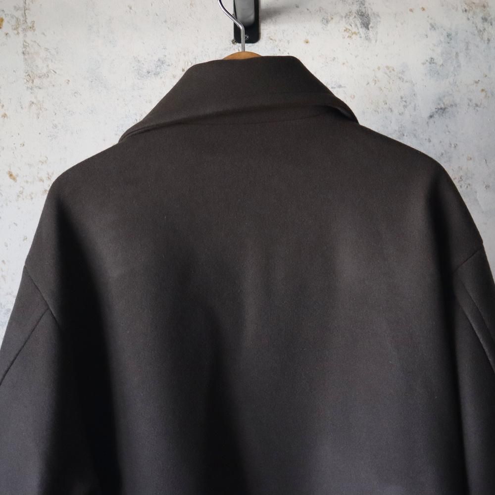 YOKE Melton Stand Collar Zip Blouson - DIMPLE
