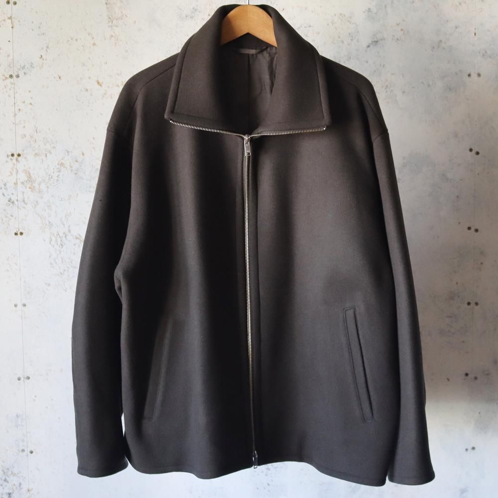 YOKE  Melton Stand Collar Zip Blouson