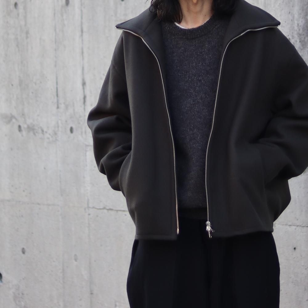 YOKE  Melton Stand Collar Zip Blouson
