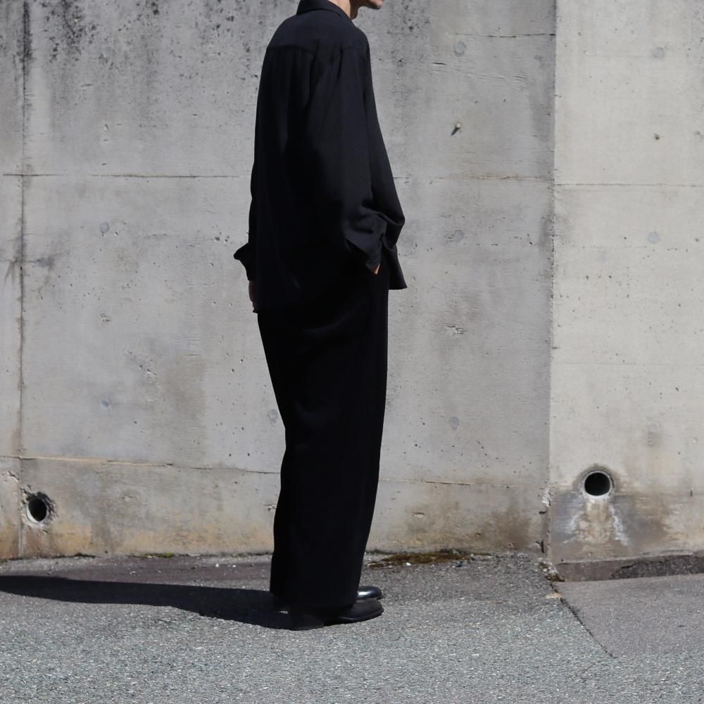 A.PRESSE Wool Skipper Shirt(Charcoal) - DIMPLE