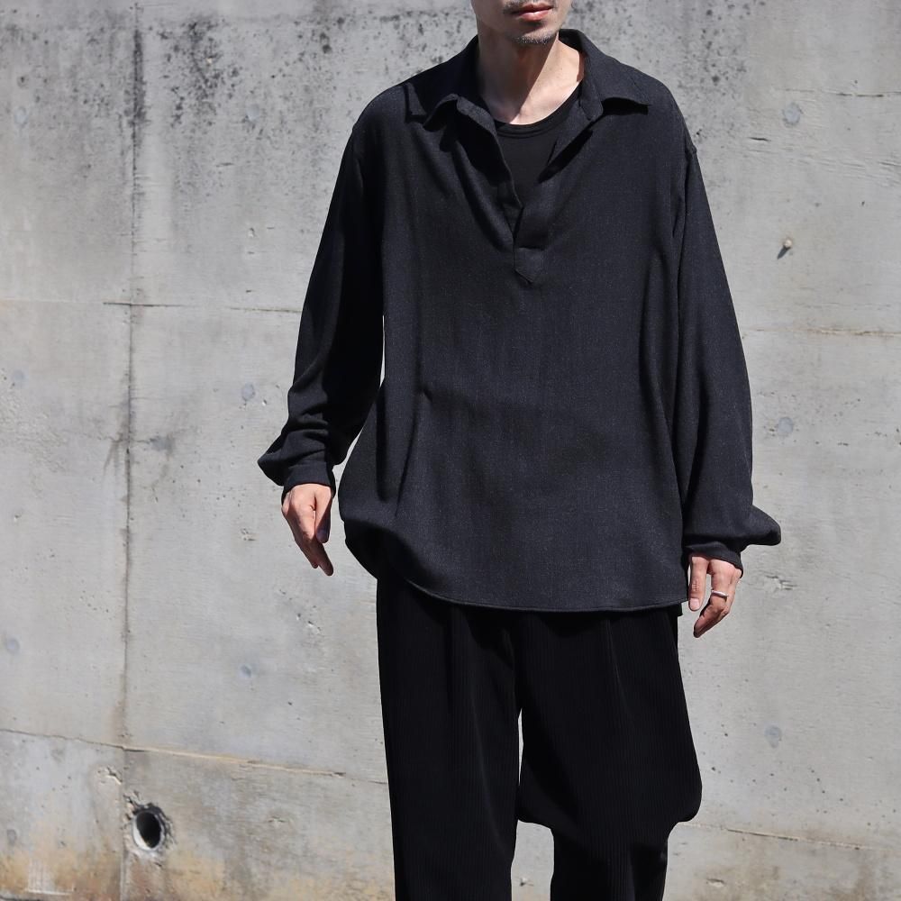 A.PRESSE  Wool Skipper Shirt(Charcoal)