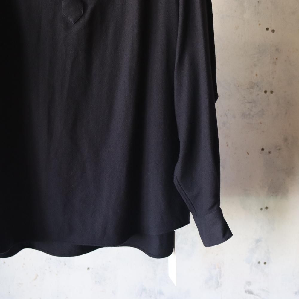 A.PRESSE Wool Skipper Shirt(Navy) - DIMPLE