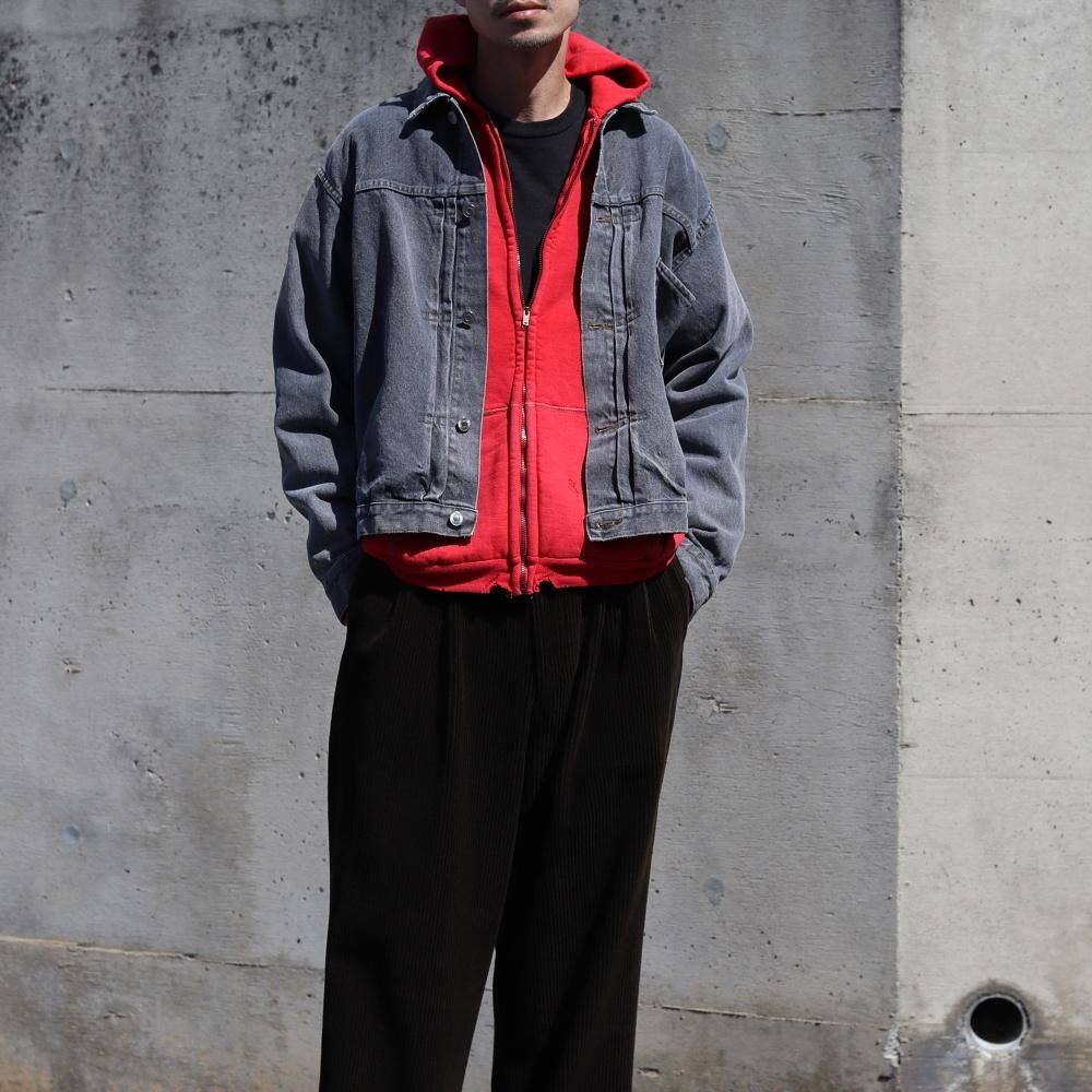 A.PRESSE Vintage Zip Sweat Hoodie(Red) - DIMPLE