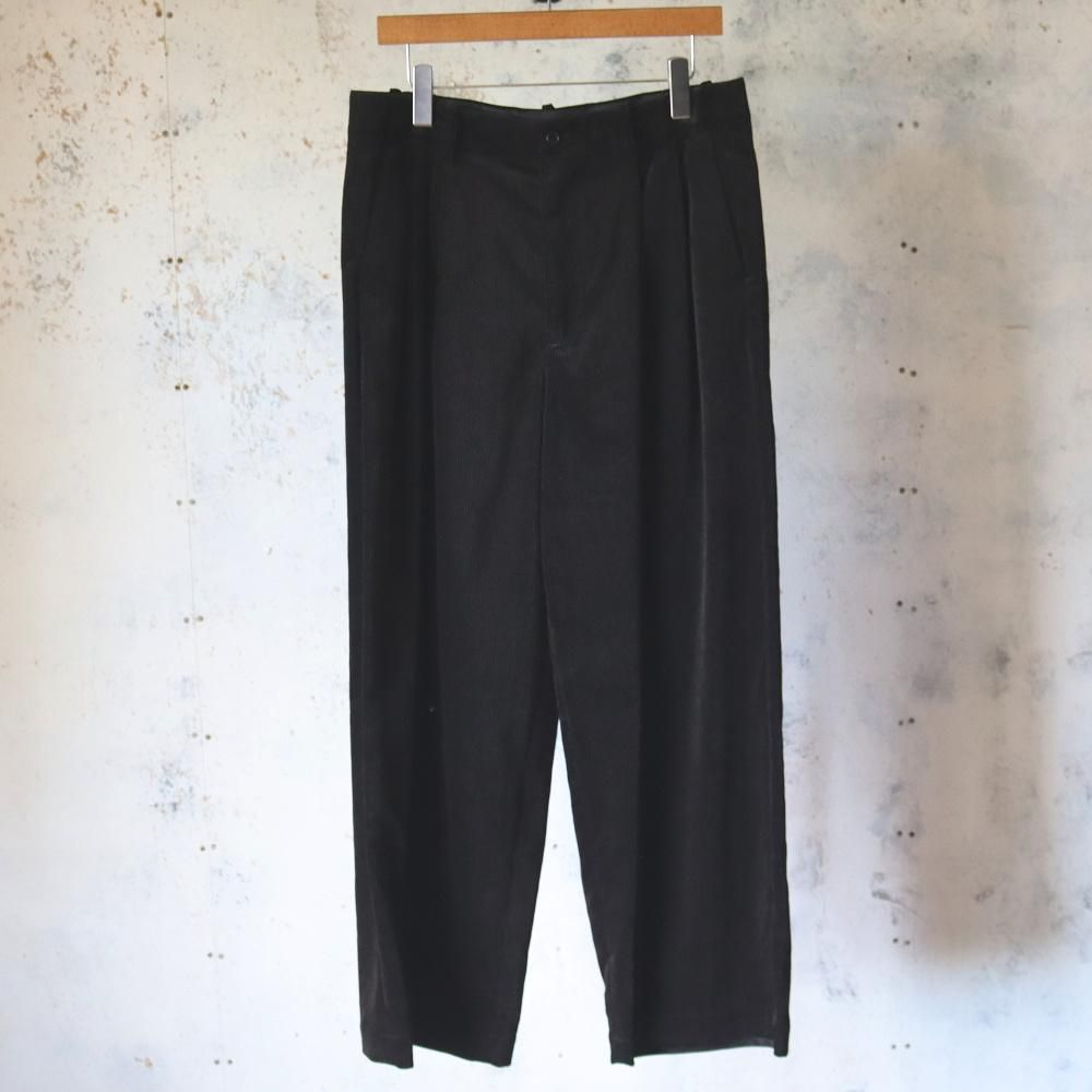 Graphpaper  Suvin Corduroy Wide Straight Trousers(Black)