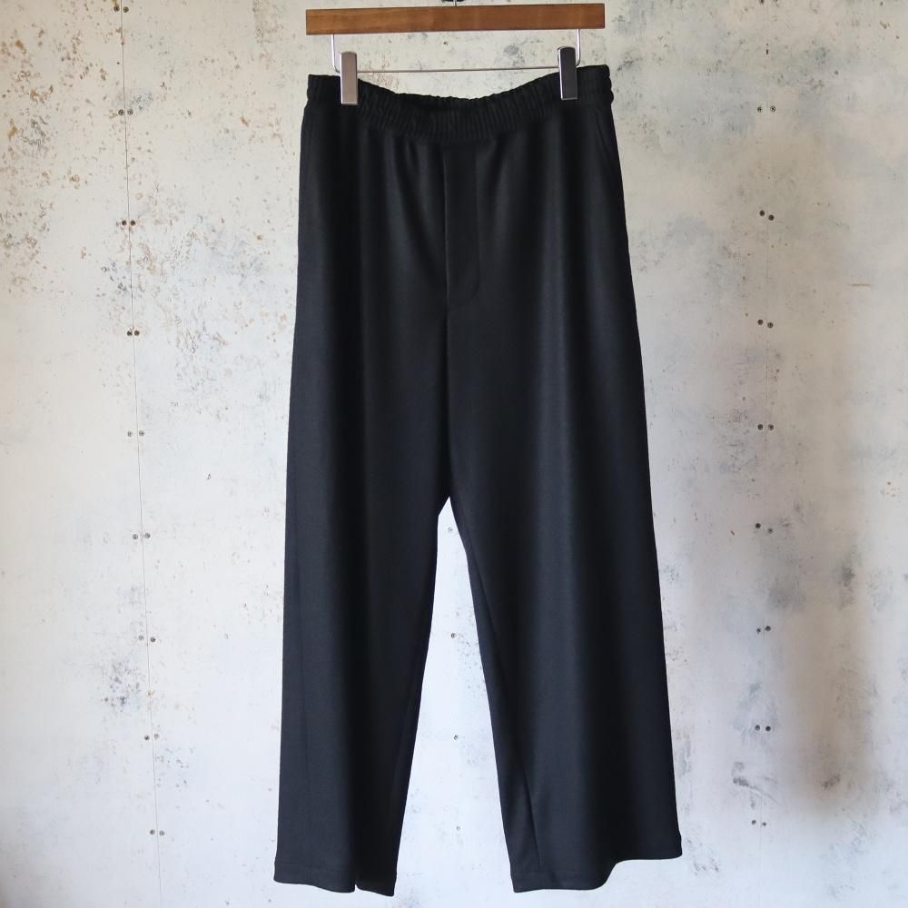 Graphpaper  Wool Smooth Flannel Easy Wide Pants(Black)