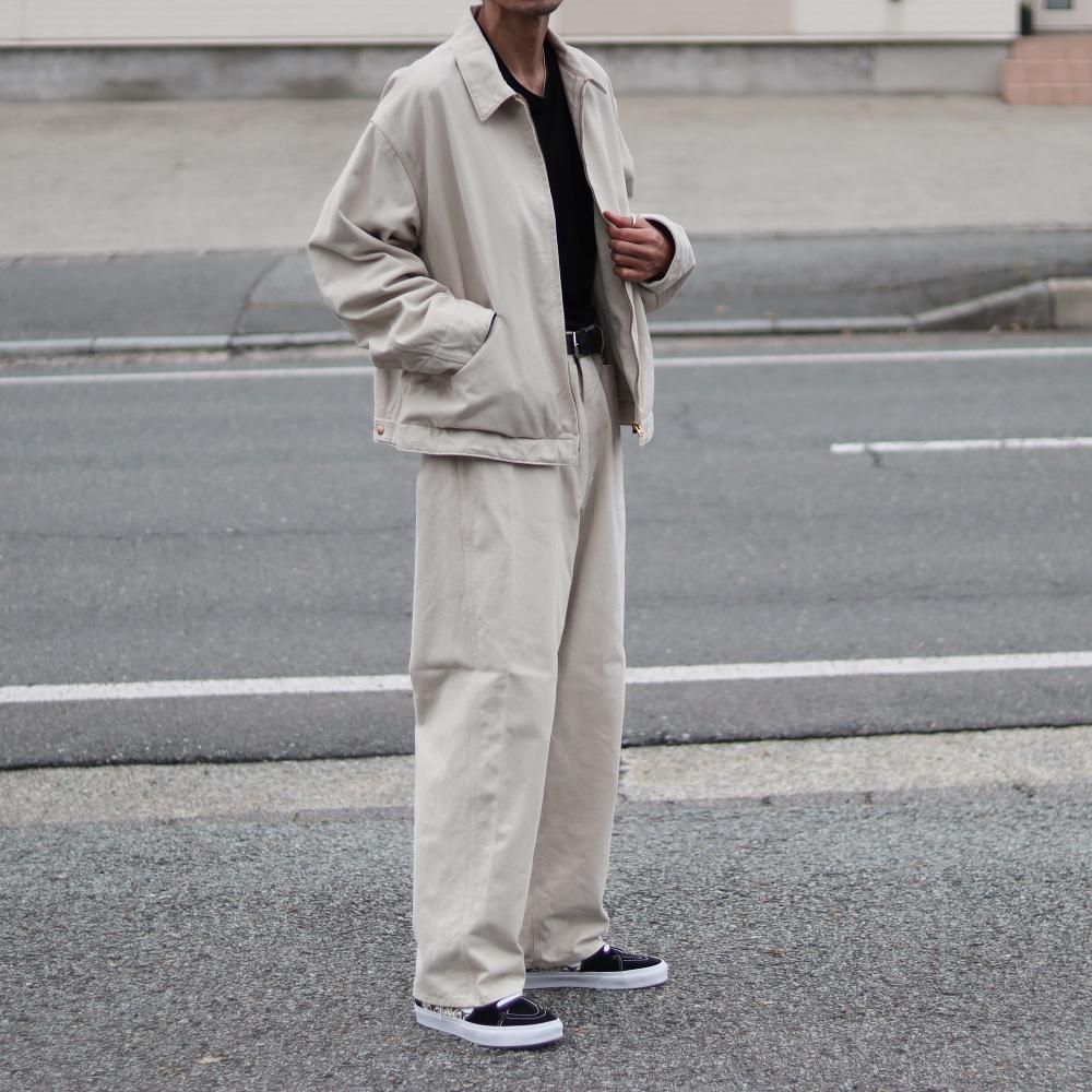 パンツ 19SS COMOLI WOOL 2Tuck BEIGE COMOLI コットンツイル ワークパンツ(Ivory) - DIMPLE