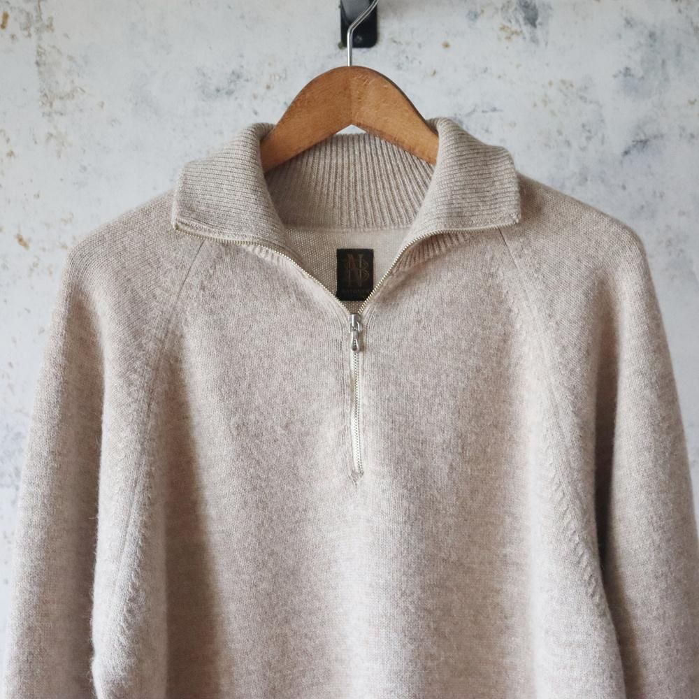 トップス BATONER BABY ALPACA KURUMI TENJIKU CARD BABY ALPACA KURUMI TENJIKU CREW NECK / BEIGE | BATONER (MEN