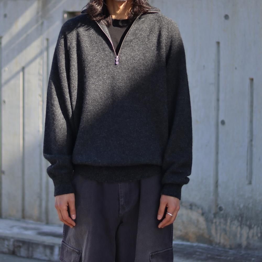 トップス BATONER BABY ALPACA KURUMI TENJIKU CARD BATONER BABY ALPACA KURUMI TENJIKU HALF ZIP(Charcoal) - DIMPLE