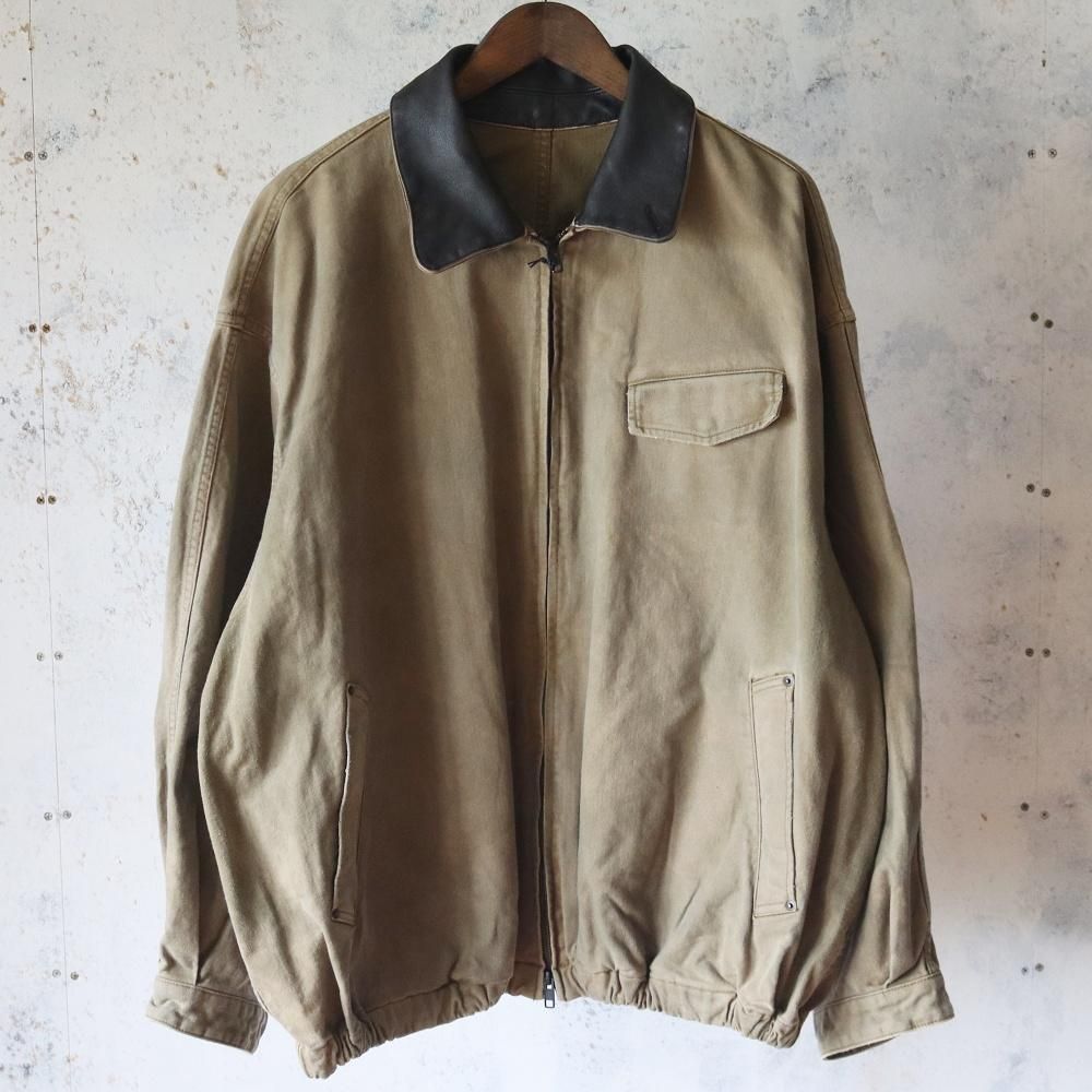 ssstein SULFUR DYED WHIP CORD VINTAGE ZIP JACKET(Khaki) - DIMPLE