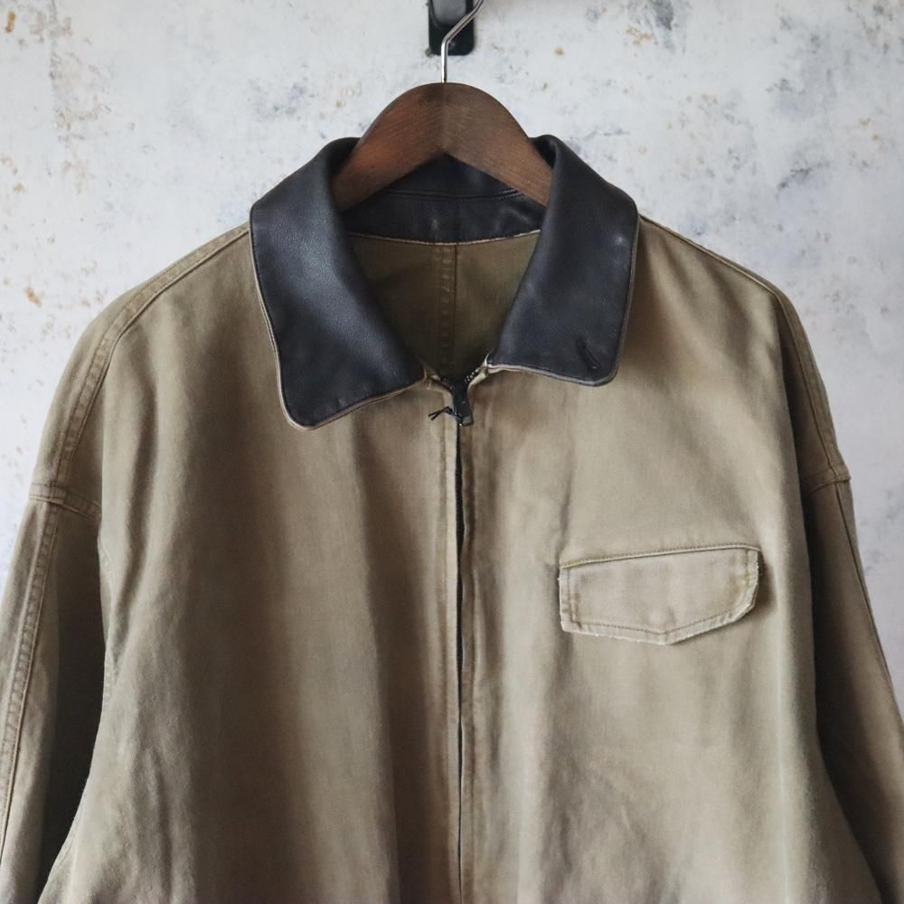 ssstein SULFUR DYED WHIP CORD VINTAGE ZIP JACKET(Khaki) - DIMPLE