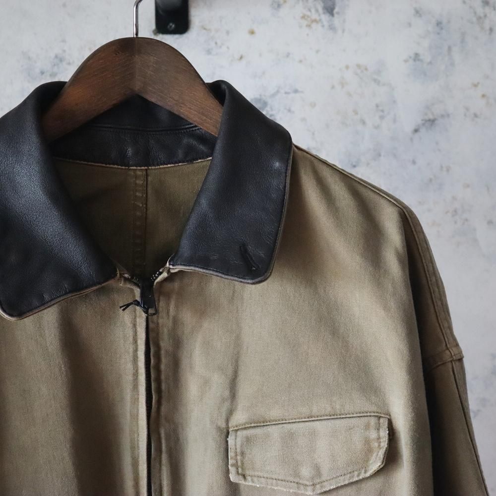 ssstein SULFUR DYED WHIP CORD VINTAGE ZIP JACKET(Khaki) - DIMPLE