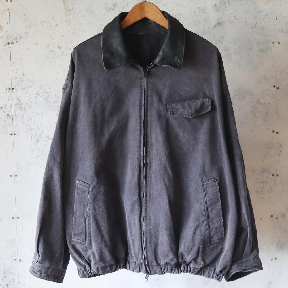 ssstein  SULFUR DYED WHIP CORD VINTAGE ZIP JACKET(Black)
