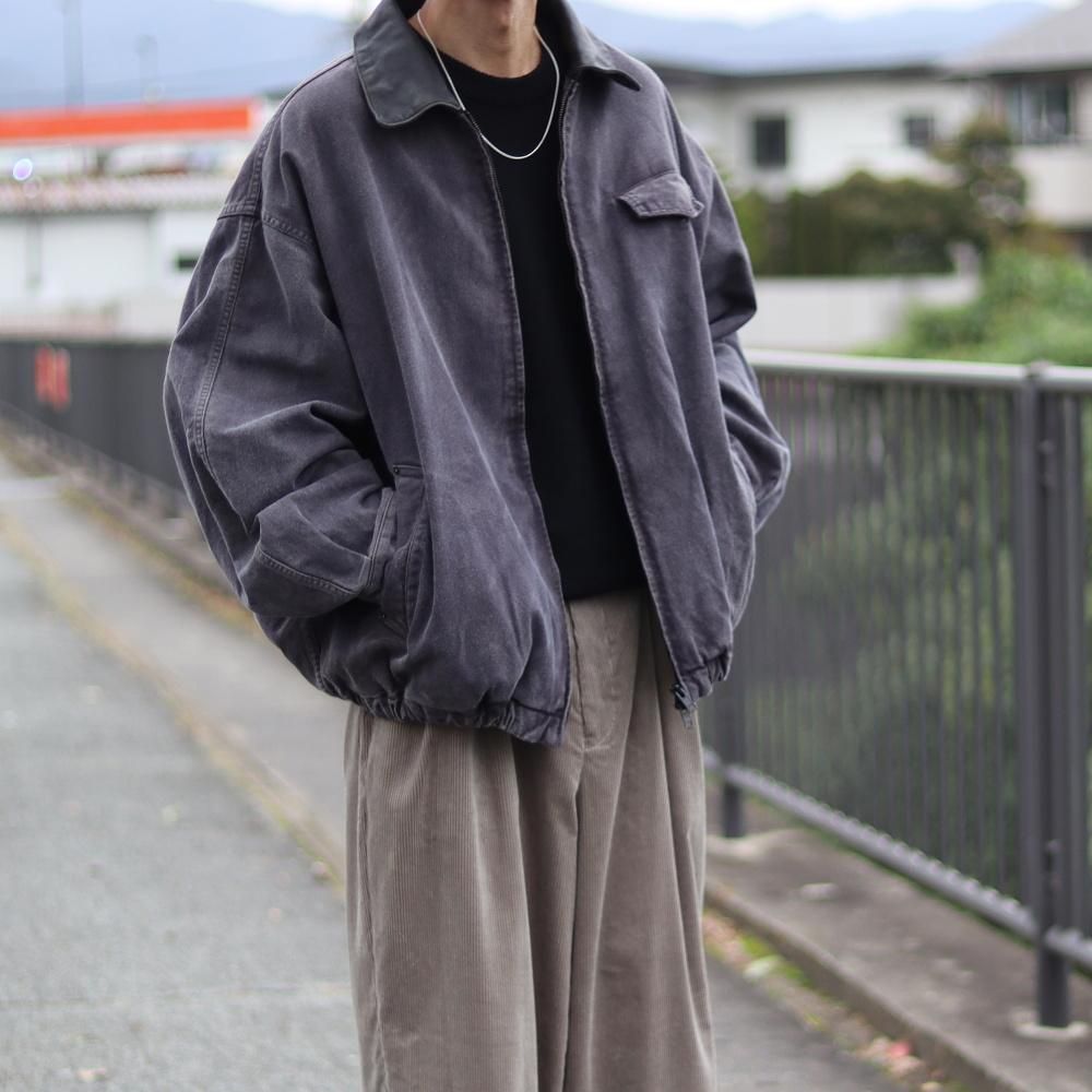 ssstein  SULFUR DYED WHIP CORD VINTAGE ZIP JACKET(Black)