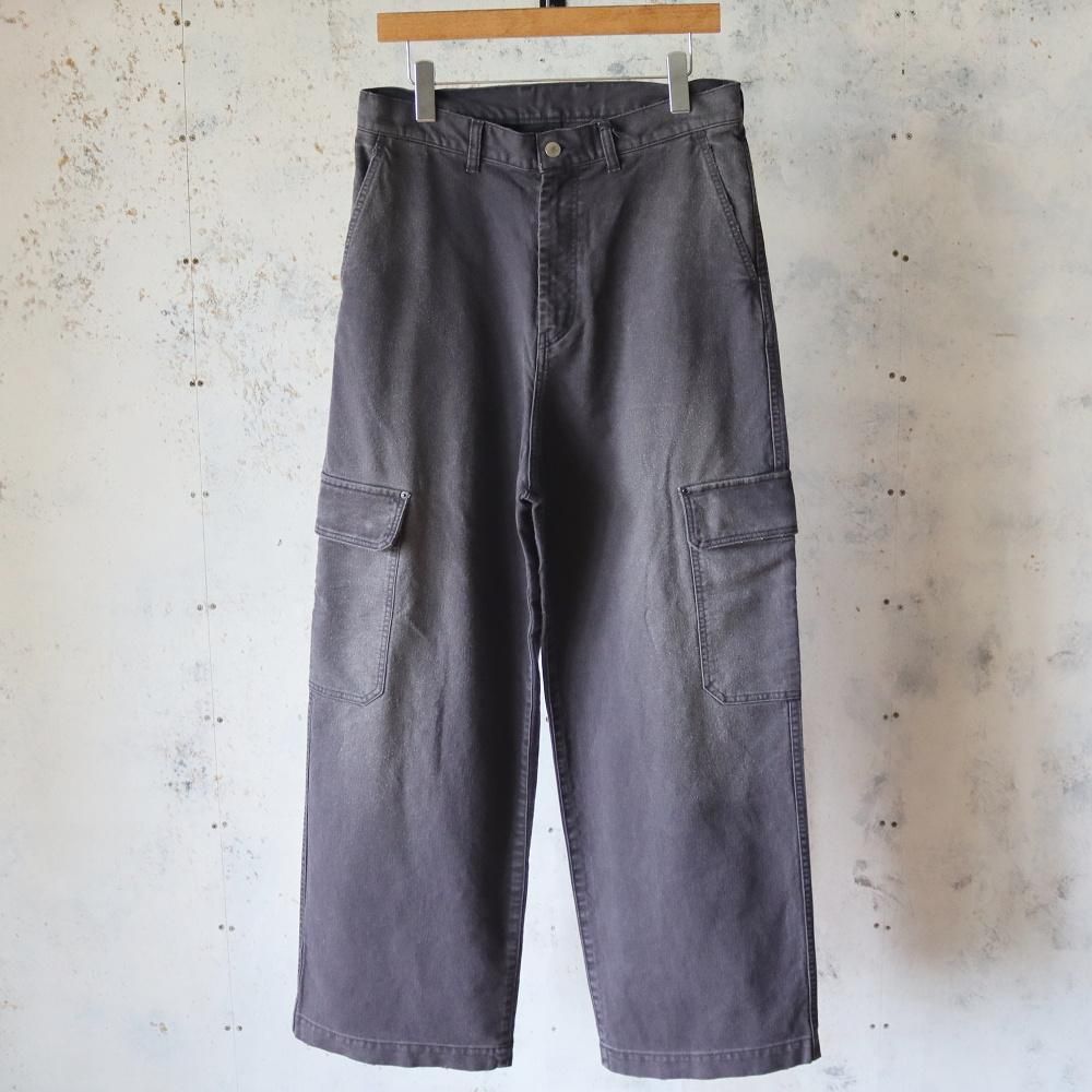 ssstein  SULFUR DYED WHIP CORD VINTAGE TROUSERS(Black)