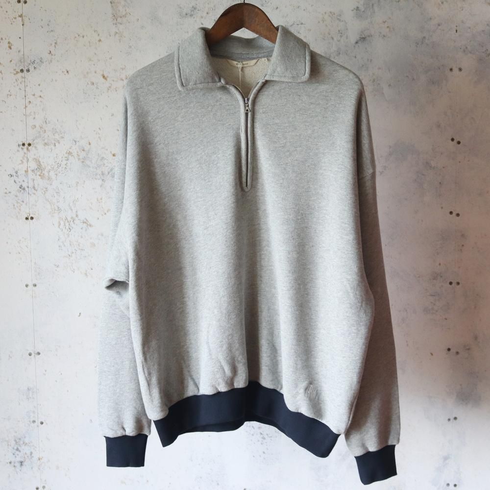 FARAH  Vintage Half Zip Sweatshirt(Heather gray)