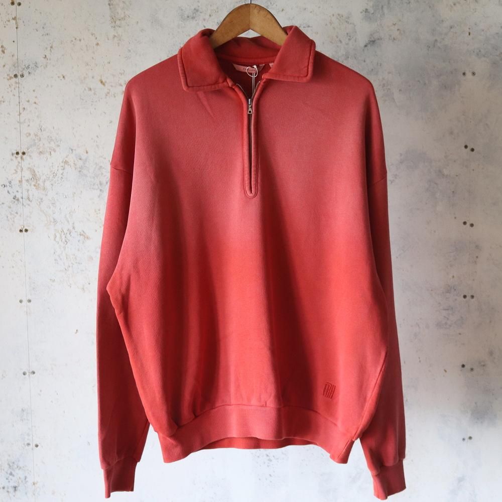 FARAH  Vintage Half Zip Sweatshirt(Faded orange)