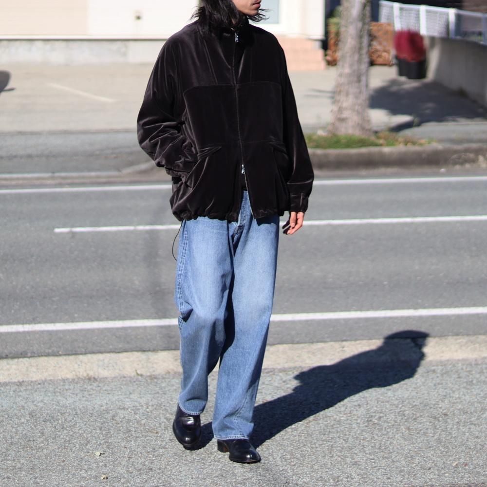 MAATEE&SONS VELVET STAND JACKET(Gray) - DIMPLE