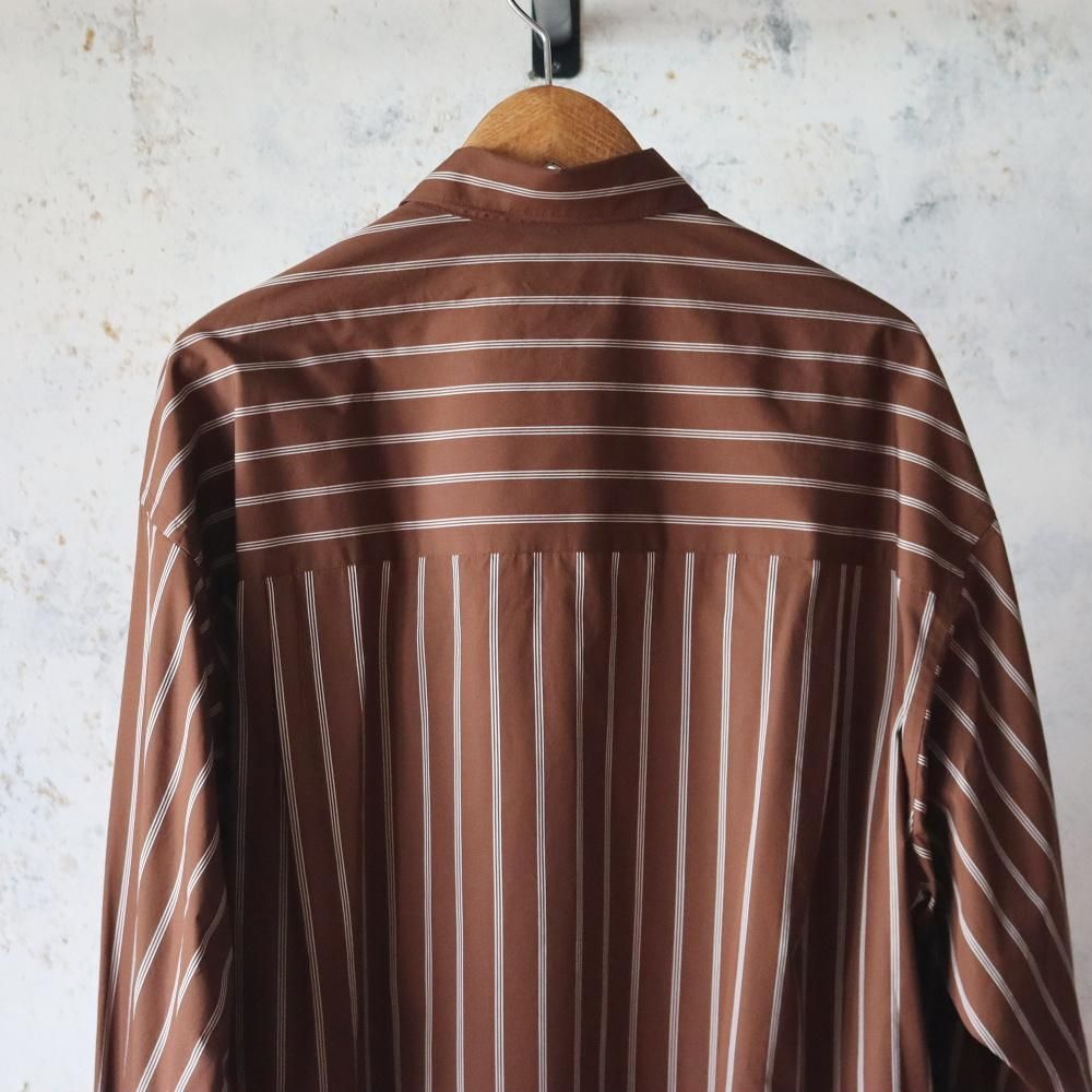 Graphpaper SIDOGRAS Stripe L/S Oversized Regular Collar Shirt