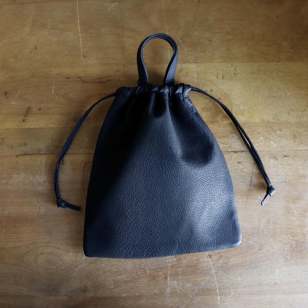 Aeta Double Faced DRAWSTRING POUCH +handle : M - DIMPLE