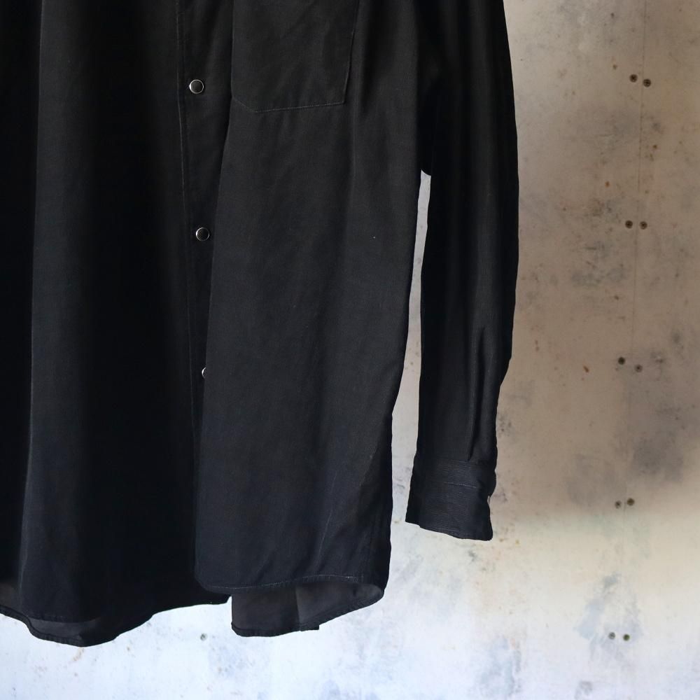 【24AW】COMOLI コーデュロイ コモリシャツ（Black/サイズ2） COMOLI コーデュロイ コモリシャツ(Black) - DIMPLE