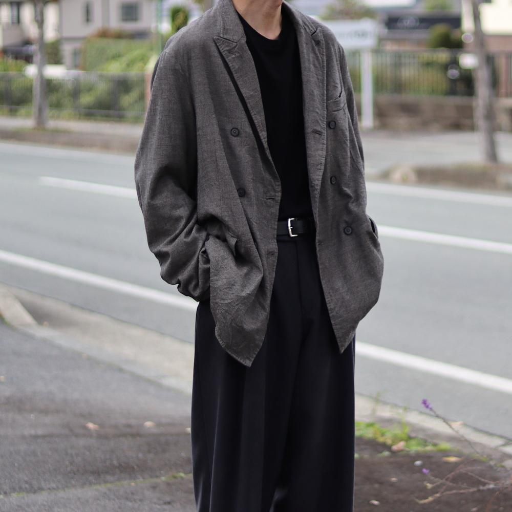 MAATEE&SONS ダブルGATHERED JK SUPER200シャークスキン(Gray) - DIMPLE