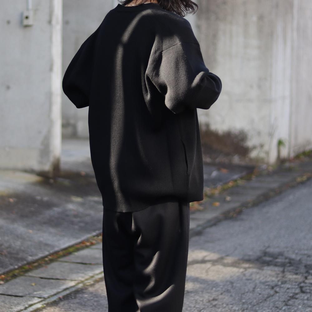 Graphpaper High Density Open Cardigan(Black) - DIMPLE