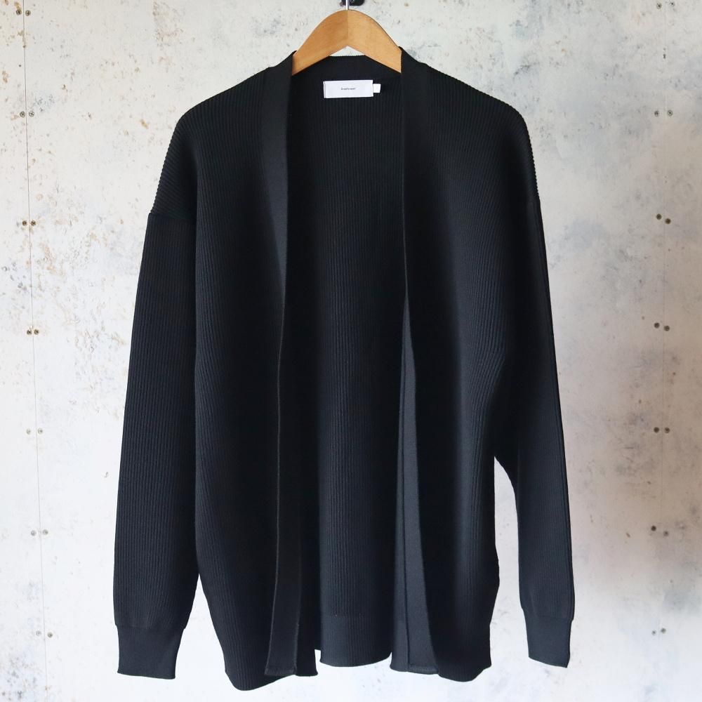 Graphpaper High Density Open Cardigan(Black) - DIMPLE