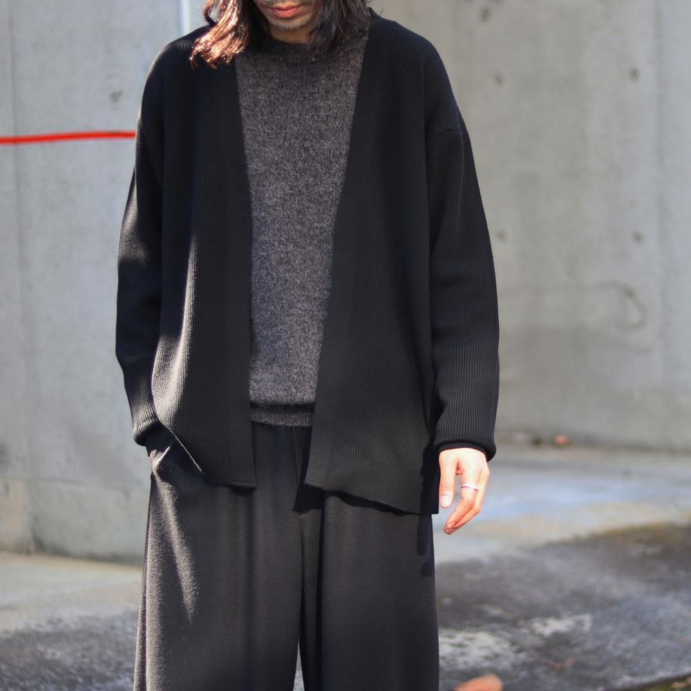Graphpaper  High Density Open Cardigan(Black)