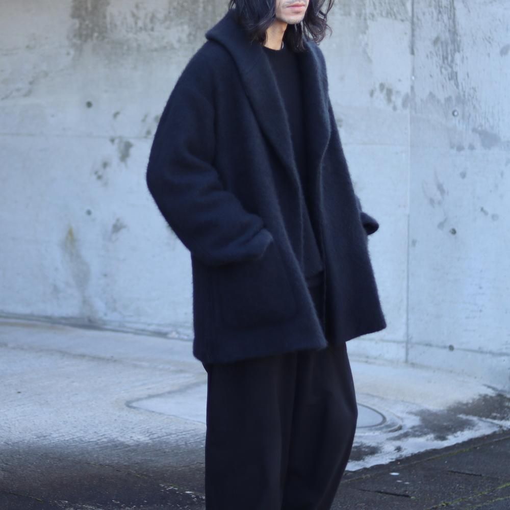 COMOLI カシミヤ ショールカラーコート(Black) - DIMPLE