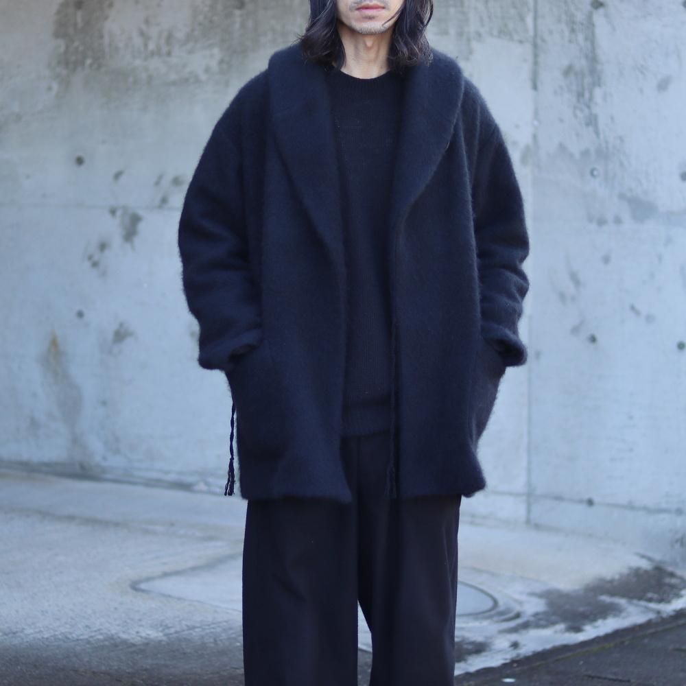 Comoli カシミヤ ショールカラーコート　size2 COMOLI カシミヤ ショールカラーコート(Black) - DIMPLE