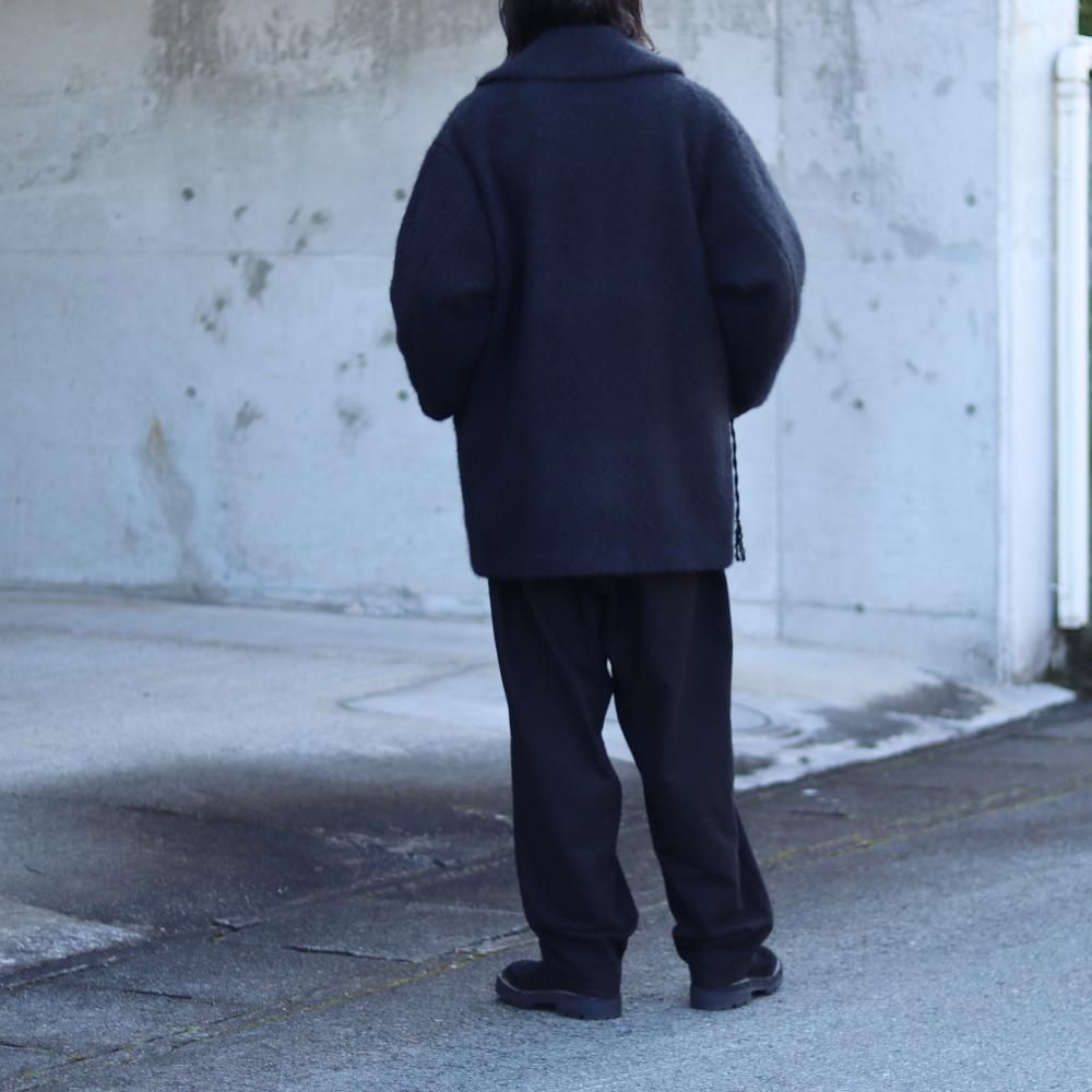 COMOLI カシミヤ ショールカラーコート(Black) - DIMPLE