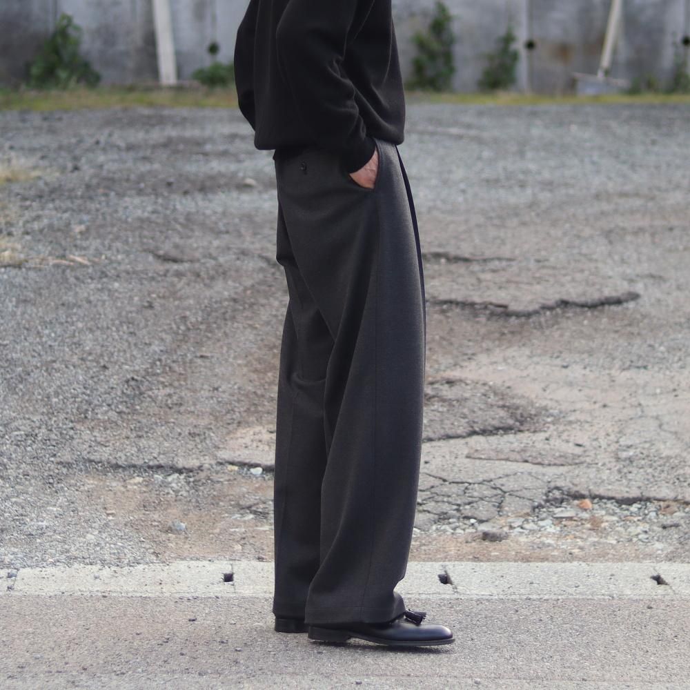 Graphpaper SIDOGRAS Melange Ponte Wide Slacks(Gray) - DIMPLE